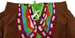 Dsquared² Multicolor Printed Men Beachwear Swimwear Short - IT48 | L - Boardshorts