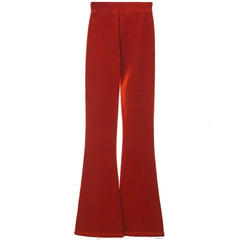 Dsquared² Red Cotton Flared Pant - Sweatpants