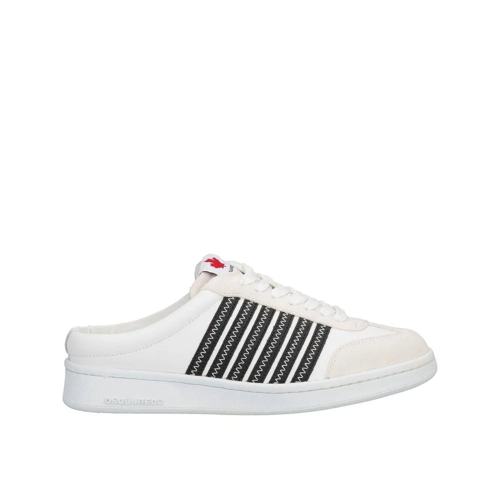 Dsquared² White Calfskin Low Top Sneakers - EU35/US5