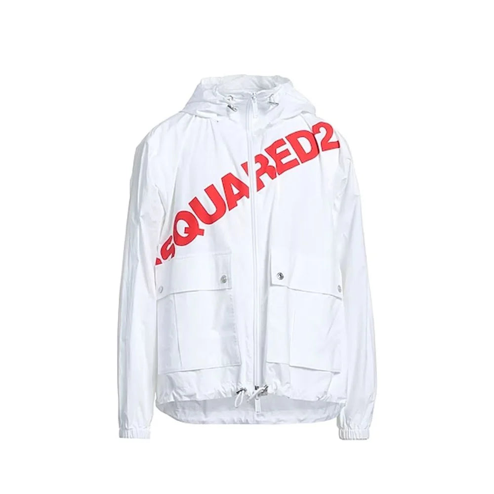 Dsquared² White Cotton Shell Jacket - IT50 | L