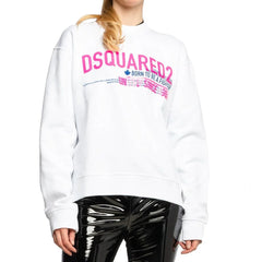 Dsquared² White Cotton Sweatshirt - S