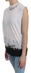 Dsquared² White Sleeveless T-shirt Tank Cotton Top - IT44|L - Tank Tops