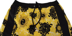 Dsquared² Yellow Black Printed Nylon Beachwear Shorts Swimwear - IT48 | M - Boardshorts