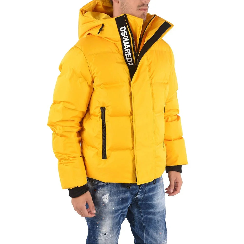 Dsquared² Yellow Nylon Men’s Down Jacket - Puffer Jackets