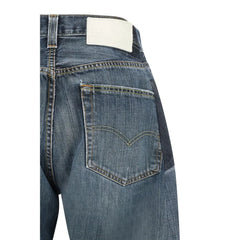 E.L.V. DENIM Gray Cotton Straight-Leg Jeans