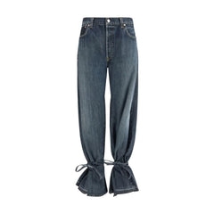 E.L.V. DENIM Gray Cotton Straight-Leg Jeans
