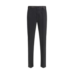 Dolce & Gabbana Black Fleece Wool Casual Pants - IT46 | S