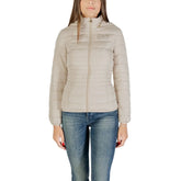 EA7 Emporio Armani Beige Polyester Coat - Puffer Jackets