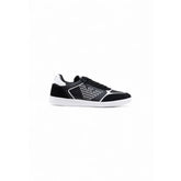 EA7 Emporio Armani Black And White Leather Athletic Sneakers - Sneakers