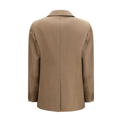 Max Mara Beige Fleece Wool Blazer - IT38 | S