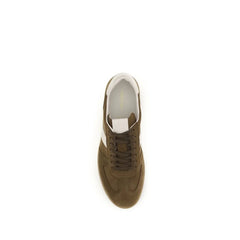 Tom Ford Brown Calf Leather Bos Taurus Low Top Sneakers
