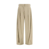 The Row Beige Silk Casual Pants - 2