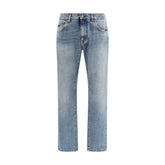 Dolce & Gabbana Blue Cotton Straight-Leg Jeans