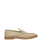 Eleventy Beige Leather Slip-On Loafers - EU39/US6