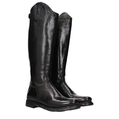 Eleventy Black Leather Over The Knee - EU38/US8