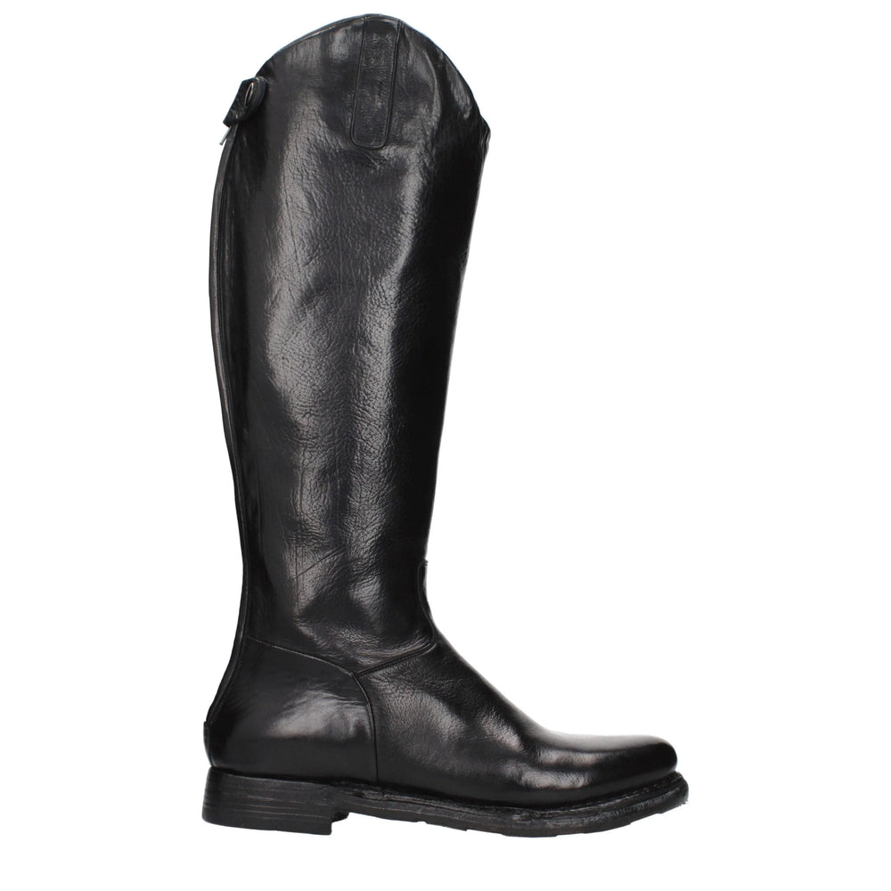 Eleventy Black Leather Over The Knee - EU38/US8