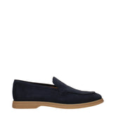 Eleventy Blue Leather Slip-On Loafers - EU40/US7