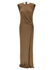 Elisabetta Franchi Beige Viscose Long Dress