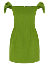 Elisabetta Franchi Bicolor Linen Short Dress