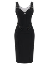 Elisabetta Franchi Black Polyamide Midi Dress
