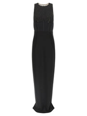 Elisabetta Franchi Black Polyester Long Dress