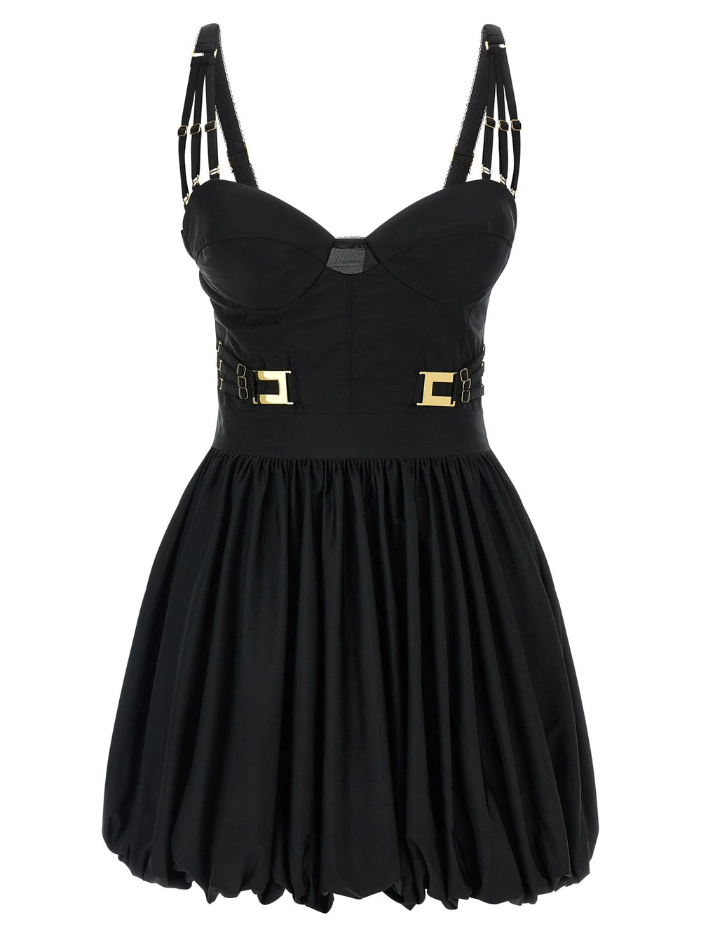 Elisabetta Franchi Black Polyester Short Dress