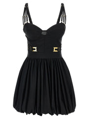 Elisabetta Franchi Black Polyester Short Dress