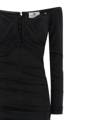 Elisabetta Franchi Black Viscose Long Dress