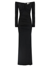 Elisabetta Franchi Black Viscose Long Dress