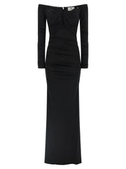 Elisabetta Franchi Black Viscose Long Dress