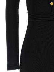 Elisabetta Franchi Black Viscose Long Dress - IT38