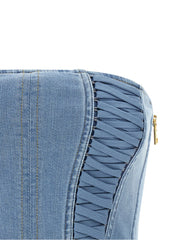 Elisabetta Franchi Blue Cotton Blouse