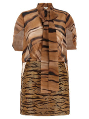 Elisabetta Franchi Brown Polyester Short Dress