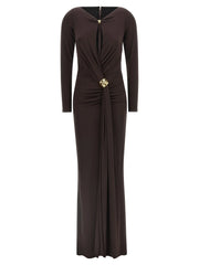 Elisabetta Franchi Brown Viscose Long Dress