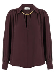 Elisabetta Franchi Purple Viscose Blouse - IT44