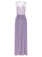 Elisabetta Franchi Purple Viscose Long Dress