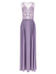 Elisabetta Franchi Purple Viscose Long Dress