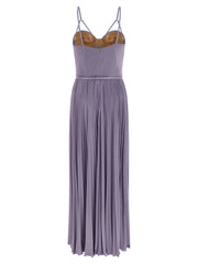 Elisabetta Franchi Purple Viscose Long Dress - IT40