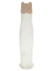 Elisabetta Franchi White Polyester Long Dress
