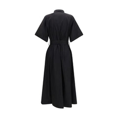 Ella Black Cotton Casual Dress