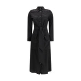 Ella Black Silk Casual Dress