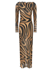 Emilio Pucci Multicolor Polyamide Long Dress - IT46