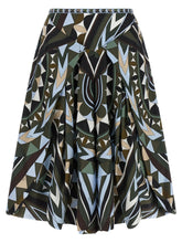 Emilio Pucci Multicolor Silk Midi Skirt