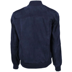 Emilio Romanelli Blue Calfskin Men Bomber Jacket - Bomber Jackets