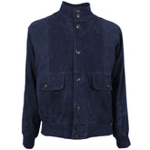 Emilio Romanelli Blue Calfskin Men Bomber Jacket - Bomber Jackets