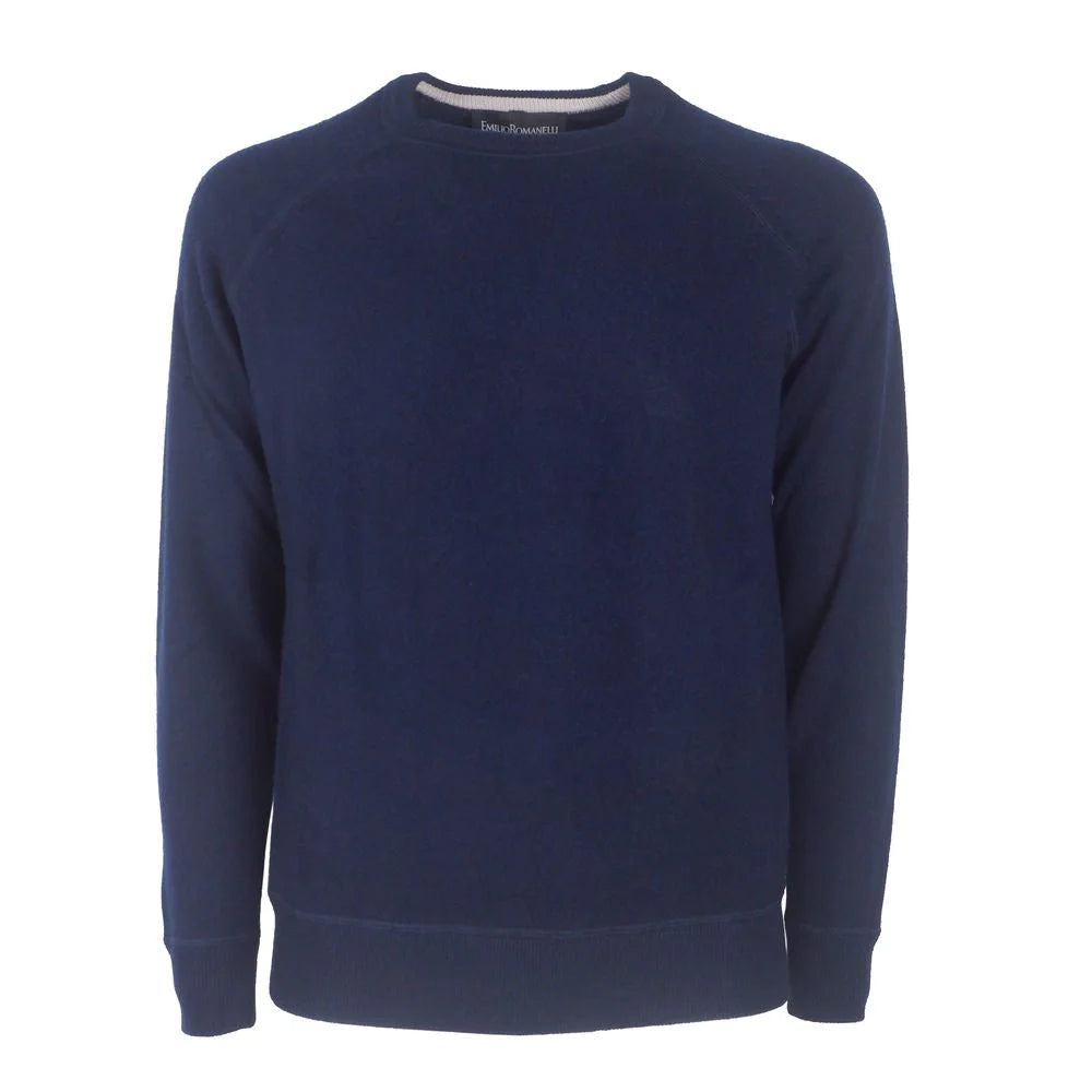 Emilio Romanelli Blue Cashmere Men Sweater - Sweaters
