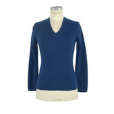 Emilio Romanelli Blue Cashmere Women Sweater - IT44|L - Sweaters