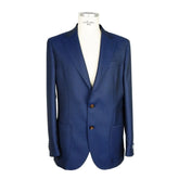 Emilio Romanelli Blue Wool Men Blazer - Sport Jackets