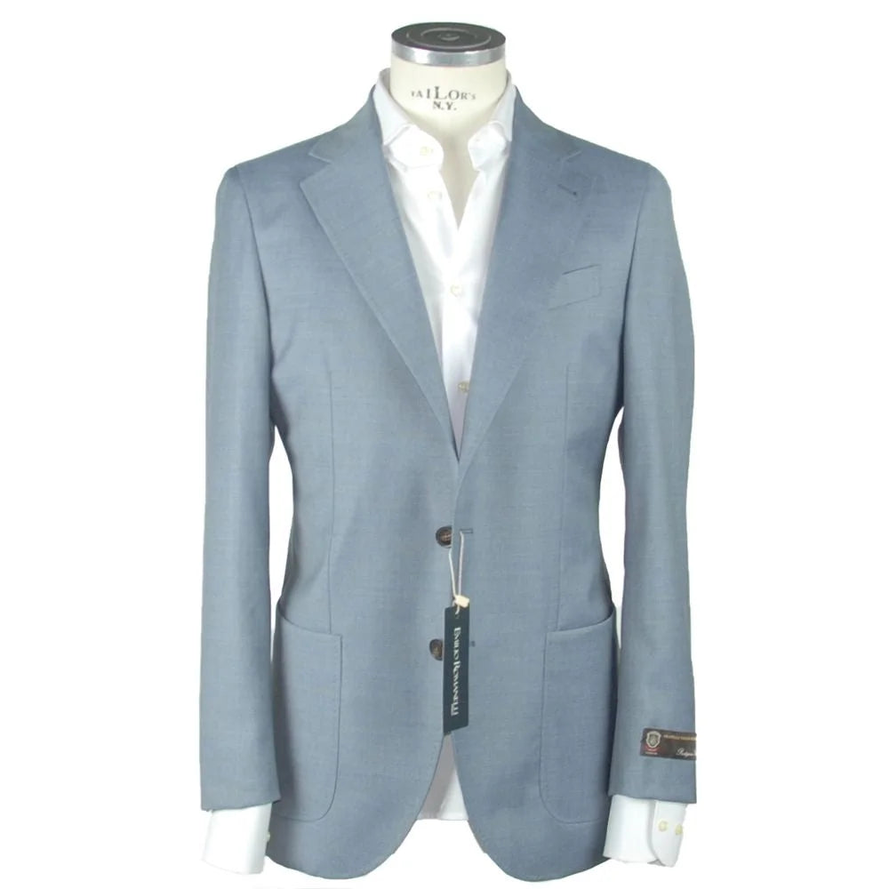 Emilio Romanelli Blue Wool Men’s Blazer - IT48 | M - Sport Jackets