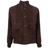 Emilio Romanelli Brown Calfskin Men Bomber Jacket - IT52 | XL - Bomber Jackets